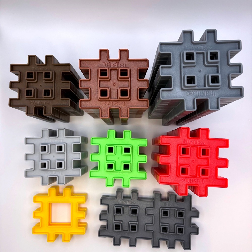 Little Tikes Waffle Blocks 58 Pcs Great Condition Clean Base Blocks STEM Toys